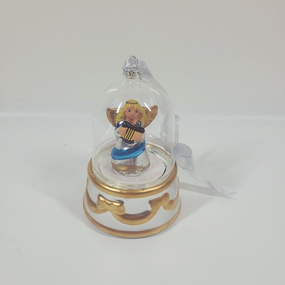 Mr. Christmas Musical Angel Rotating Glass Dome  Hark The Herald Angel Sings